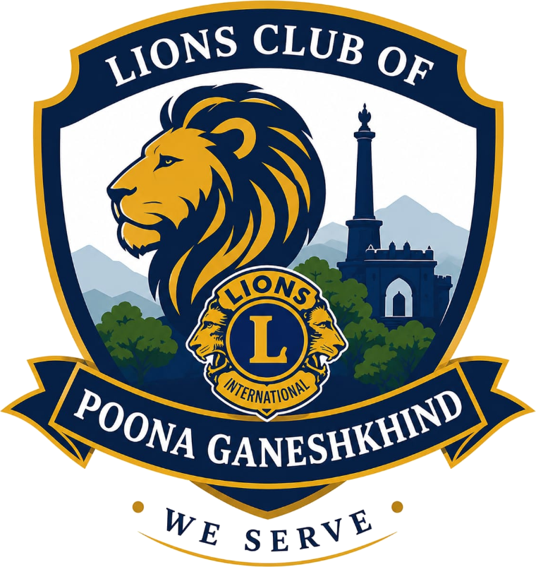 Lions Club of Poona Ganeshkhind crest